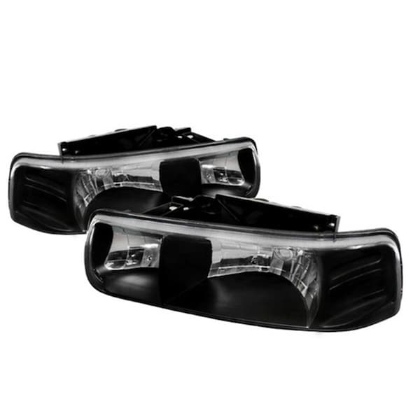 Overtime Crystal Housing Headlights for 99 to 02 Chevrolet Silverado, Black - 9 x 13 x 19 in. OV2654156 - main